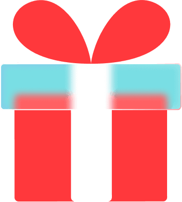 Red and blue present